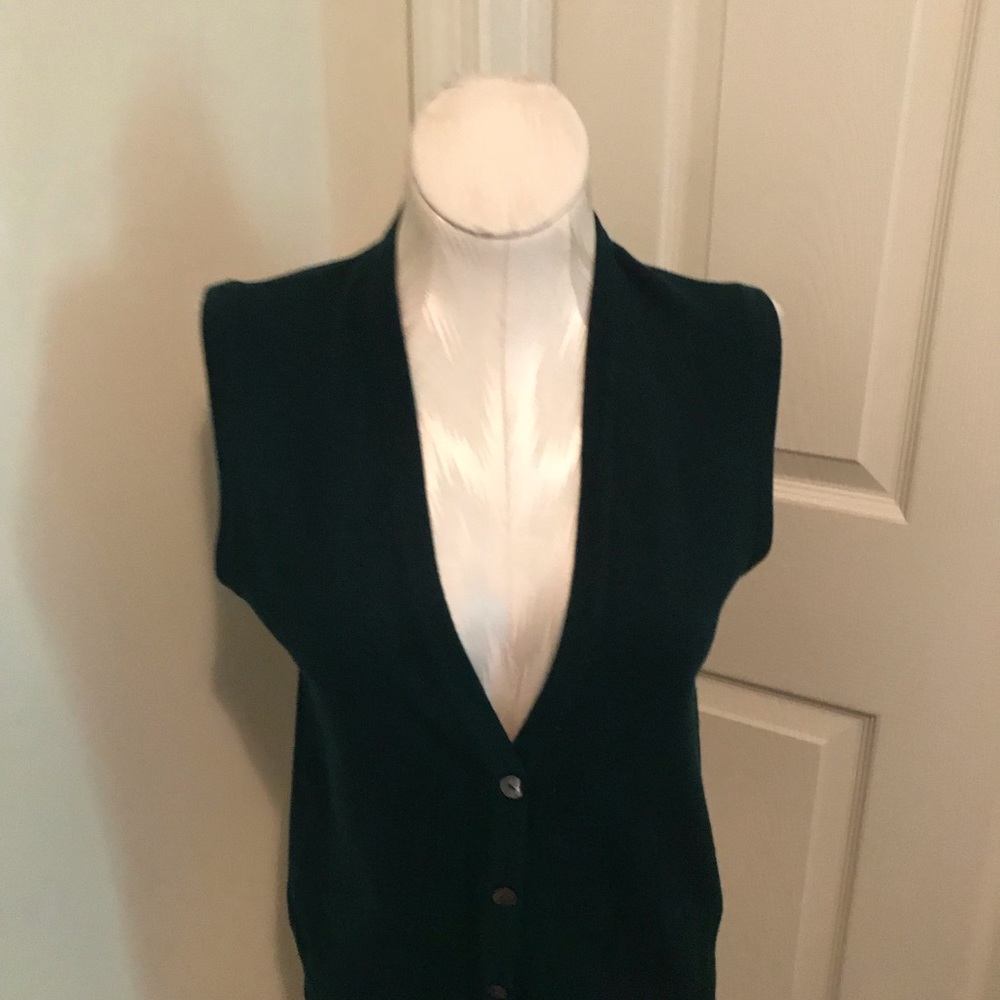 Gucci vest Womens small 100% cashmere forest green